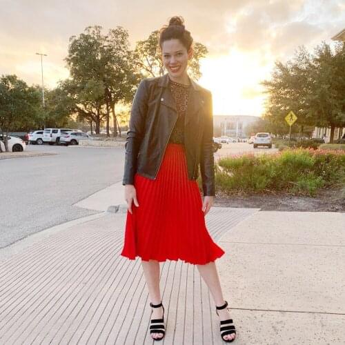 Fashion Pleated Midi Skirt Summer Women A-Line Print Elastic High Waist Knee-Length Skirts Elegant Casual Office Chiffon Skirt