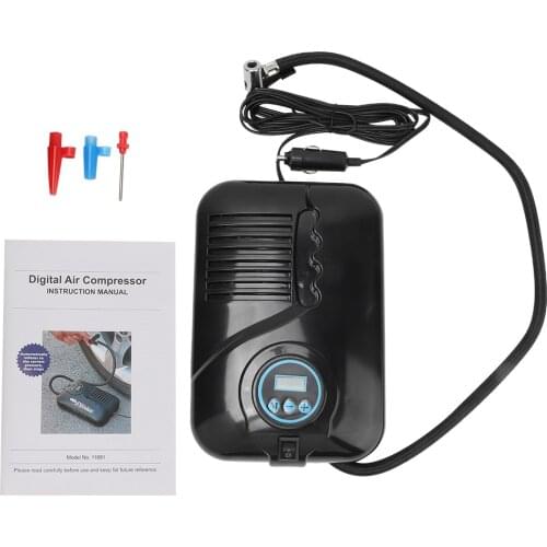 Free Shipping Portable 250PSI Car Tire Inflator Digital Screen Air Compressor Pump with LED Light DC12V Pump for Car E-Bike