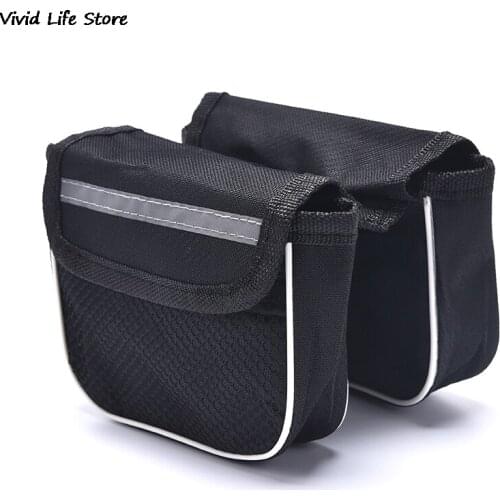 NEW Cycling Bike Bicycle Frame Pannier Front Tube Double-Saddle Bags