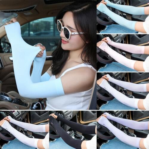 Women Cute Protection Arm Warmer Long Fingerless Stretchy Gloves Sleeves Mittens Sun Protect Arm Cover Sleeves
