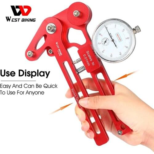 WEST BIKING Bicycle Spoke Tension Tester Meter Tensiometer Wheel Builders Repair Tool Precision Spokes Checker Bike Indicator