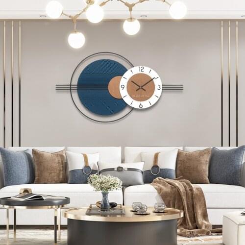 Nordic Luxury Resin Wall Clocks Wall Mural Crafts Office Club Lobby Wall Mural Ornaments Home Livingroom Wall Sticker Decoration