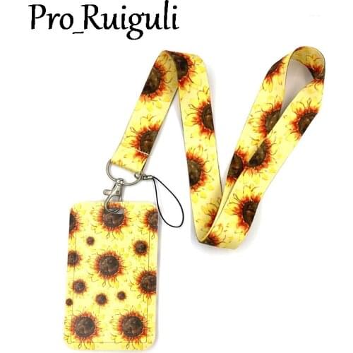 Vintage Sunflowers Flowers Credit Card ID Holder Bag Student Women Travel Bank Bus Business Card Cover Badge Accessories Gifts