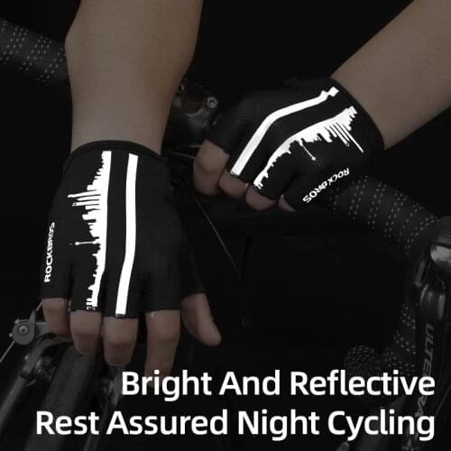 ROCKBROS Cycling Gloves Motorcycle Fingerless Bicycle Gloves Summer Motorcyclist Bike Cycling Equipment Sports Gloves Mtb Men