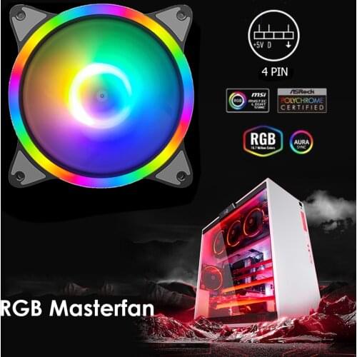 Video Graphics Card Water Cooler Radiator 12cm Large 4 Pin Cooling Fan Desktop Chassis PC Case Heatsink Radiator