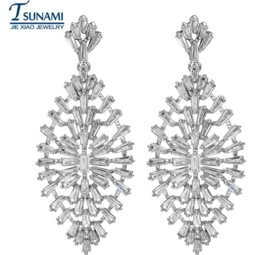 High quality exaggerated AAA zircon earrings A high - grade zircon stud for female/girl wedding parties ER-154