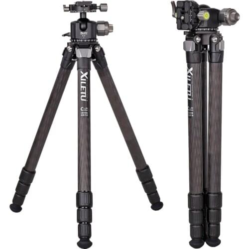 XLS-284C+G44 Professional Photography Carbon Fiber Tripod 360 Degree Panorama Ballhead For Dslrs Cameras