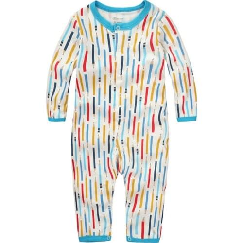 Y366 Siamese baby clothes winter cotton newborn baby Romper climbing clothing for boys and girls of color pencils pattern
