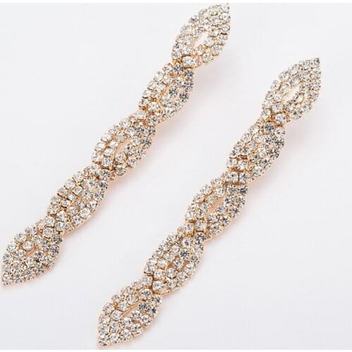 YFJEWE Fashion Drop Earring Jewelry Women Crystal Gold and Silver Plated Long Pendant Earrings Accessories Christmas Gift E378