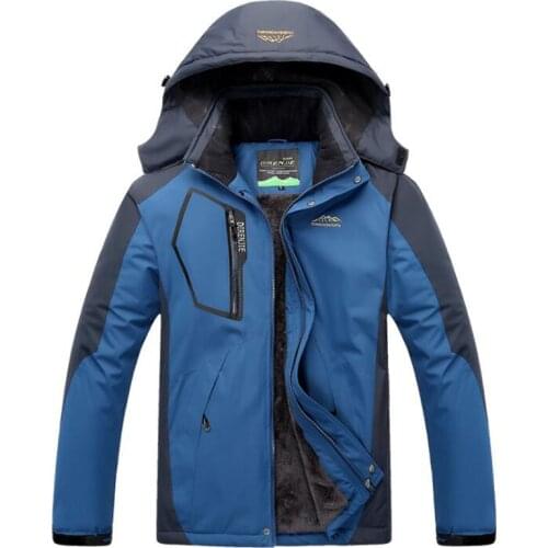 Winter Military Jacket Men Thick Velvet Warm Windbreaker Waterproof Coat Outdoors Brand Clothes Plus Size 5XL Mens Outwear Coats