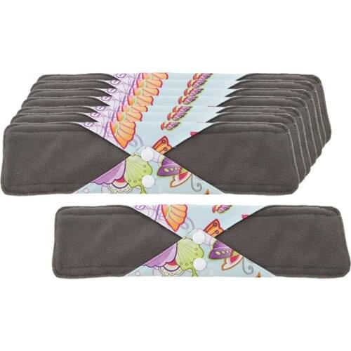 8 Pieces 11.8 "Washable Bamboo Fabric Menstrual Pillow Sanitary Slip Liner