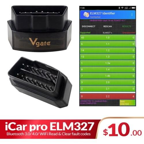 ELM327 V2.1/V1.5 Bluetooth PIC18f25k80 iCar pro V2.1 Bluetooth 4.0/WiFi OBDII Fault Code Scanner KW903 Auto OBD2 diagnostic tool