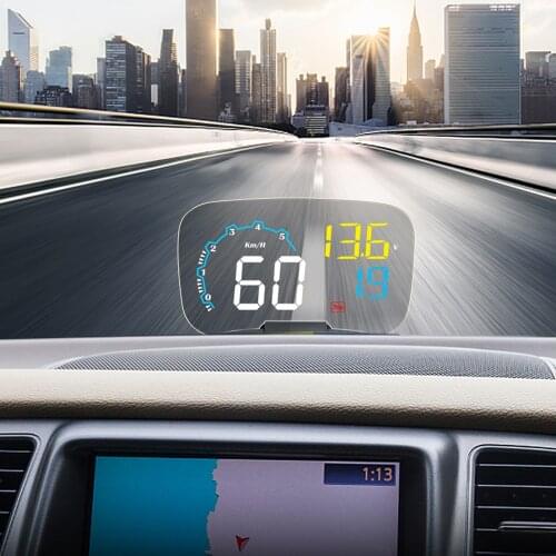 Car Head Up Display HUD Universal C600 Auto LED Display OBD Virtual Image Driving Speed Projector