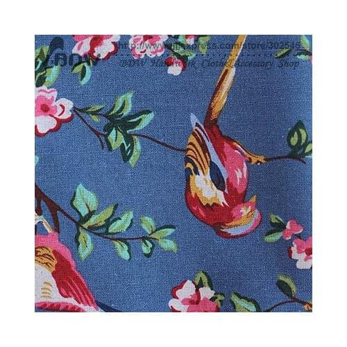 Free Shipping Bird &Flower zakka small birds squid handmade kaozhen home table cloth curtain fluid cloth 148*50CM M94