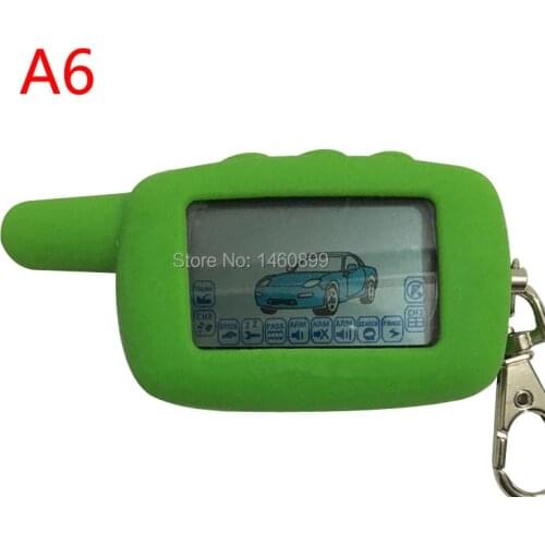 A6 LCD Remote Controller Keychain + A6 Silicone Case Gift For Vehicle Security Two Way Car Alarm StarLine A6 Keychain