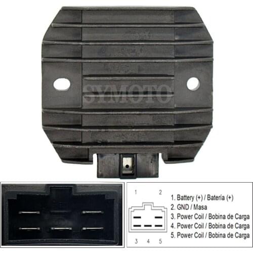 For YAMAHA YP250 XVS400 DS400 XP500 YZFR1 YZFR6 YZFR6S FZ6R FZ6 FZ6N FZ6S Motorcycle Voltage Regulator Rectifier 12V