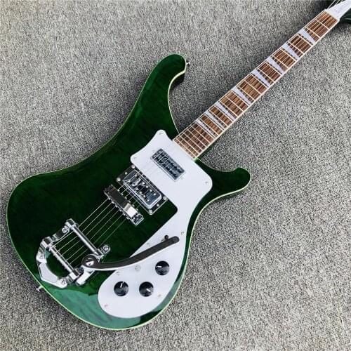 New arrival Emerald 6 strings 4003 Electric guitar,Rosewood fingerboard Green Rick Guitar,Free shipping