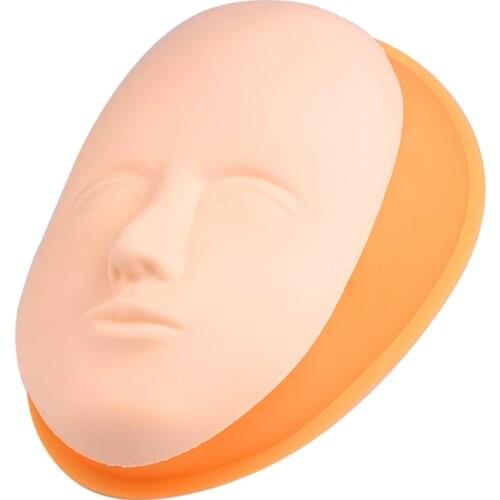 5D Facial Tattoo Training Head Silicone Practice Permanent Makeup Lip Eyebrow Tattoo Skin Mannequin Doll Face Head