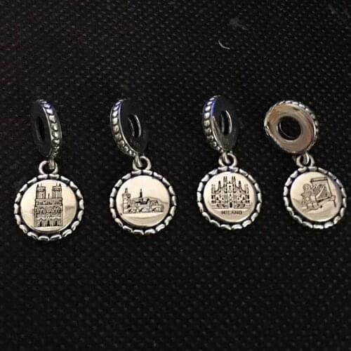 2020 S925 Colgante En Plata De Ley Milano Charm Woman Holy Family Barcelona Pendant Diy Suitable For Original Jewelry Gift