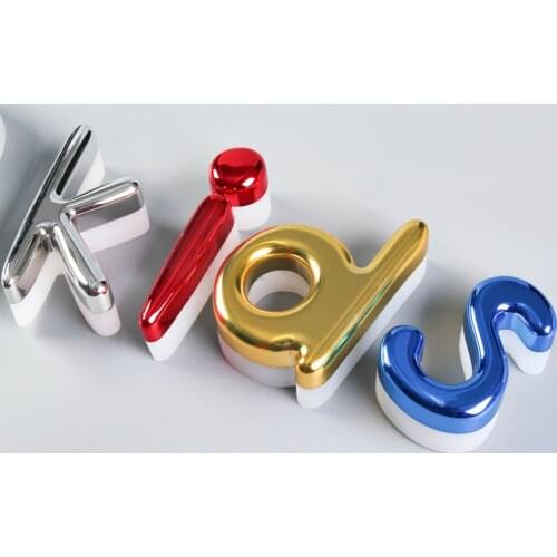 Colorful Acrylic chrome Vacuum coating Halo-lit letter for exterior business sign acrylic backlit signs