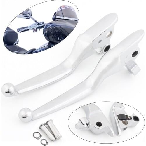 Motorcycle Chrome Brake Clutch Hand Levers For Harley Touring Road King FLHR Electra Glide FLHT FLHTC Road Glide FLTR Aluminum