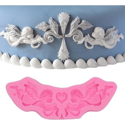 New Angel Pattern Liquid Silicone Fondant Cake Mold Chocolate Cake Decoration Mold 17-114