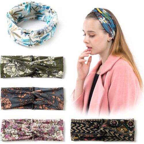 African Pattern Print Headband for Women Twist Style Hair Band Salon Make Up Hair Wrap Headwear Turban Ladies Hair Accessories