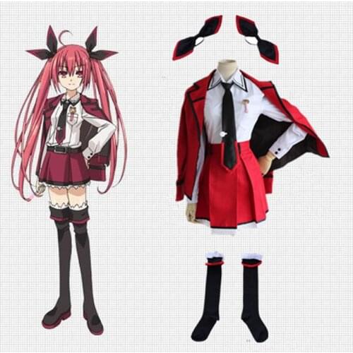 Anime DATE A LIVE Cosplay Costumes Itsuka Kotori Role Play Performance Costume women girls Carnival Party School Uniforms Belt