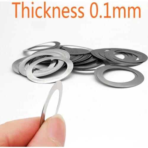 Thickness 0.1mm Stainless steel Flat Washer Ultra thin gasket High precision Adjusting gasket M3-M40 Thin shim SUS304