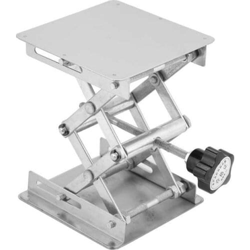 100*100mm Stainless Steel Lifting Platform Adjustable Height Laboratory Lifting Stand Scissor Rack