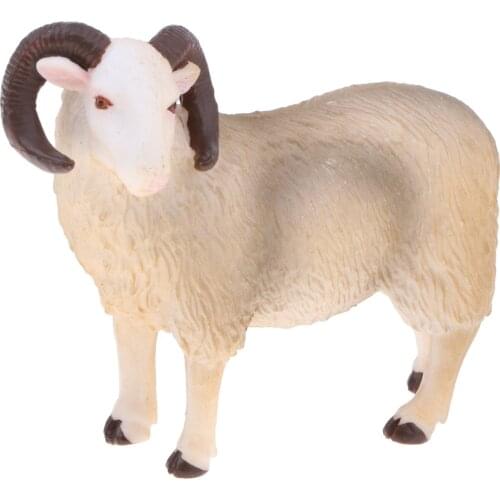 Realistic Bighorn Sheep Farm Animal Model Figure Toy for Kids Toddlers, Home Decor, Collectible