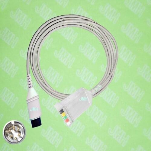 Compatible with 6pin GE Pro1000 ECG Machine the 5 lead trunk cable,IEC or AHA