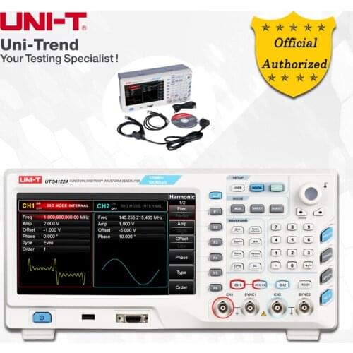 UNI-T UTG4122A Function/Arbitrary Waveform Generator; 2 Channels, 120MHz Bandwidth, 500MSa/s Sample Rate