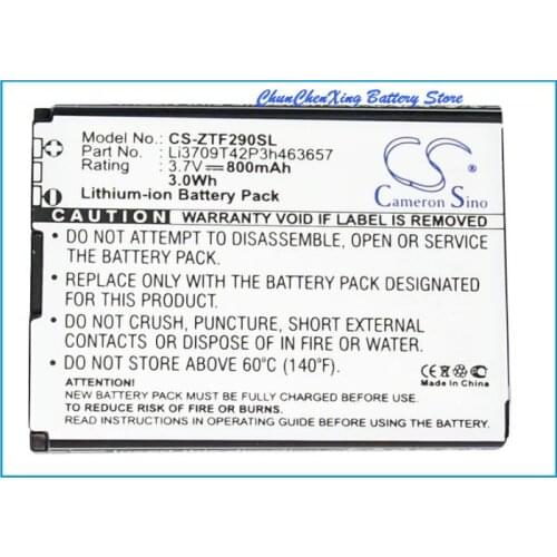 Cameron Sino High Quality 800mAh Battery Li3708T42P3h463657, Li3709T42P3h463657 for ZTE F290, N281, Z221, Z222