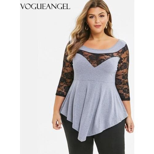 Plus Size 5XL Floral Lace Hollow Out Sexy Tunic Blouse Women Clothing Summer Big Size Tops Ladies Ruffles Irregular Blusas