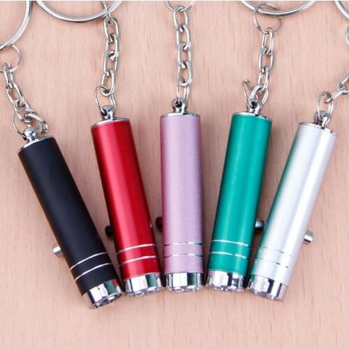 100pcs/lot Mini Portable Pen LED Torch Light UV Keychain Pocket Pen Flashlight for Working Camping