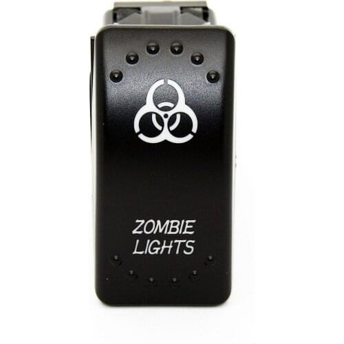 12-24V Car ZOMBIE LIGHTS 12V 20A Toggle Rocker Switch Blue LED Light 5Pin ON OFF