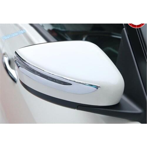 Lapetus Car Styling Outside Door Mirror Protect Strip Streamer Cover Trim 2 Pcs For Nissan Kicks 2016 - 2021 ABS