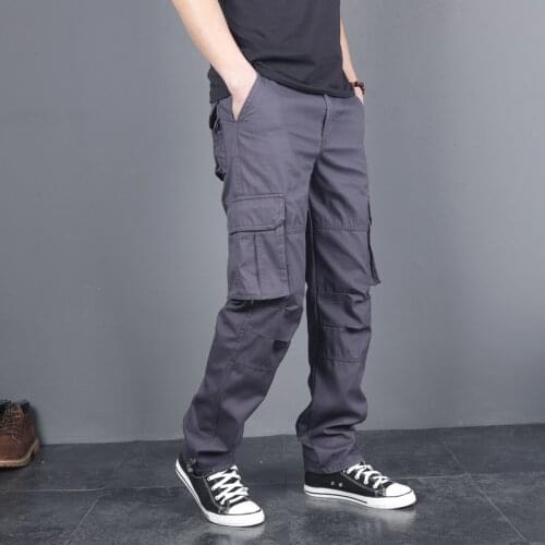 MRMT 2021 Brand Spring and Summer Mens Trousers Casual Pants Overalls Fashion Loose Straight Cotton Pants for Male Trouser