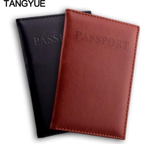 Travel Leather Men Womens Passport Cover on The Passport Holder Protector Bag ID Credit Card Case for Passport Wallet Pasport