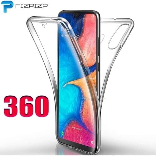 360 Double Silicone Case For Sasmung Galaxy A10 A20 A30 A40 A50 A70 M20 A50s S8 S9 Plus Note 10 9 S8 S7 edge S10e S10 Cover full