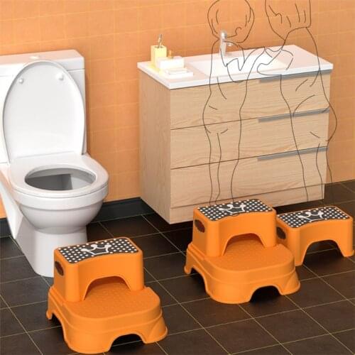Double Layer Toddler Step Stool 2 in 1 Two Step Stool for Kids Detachable Bathroom Potty Stool for Toilet Potty Training