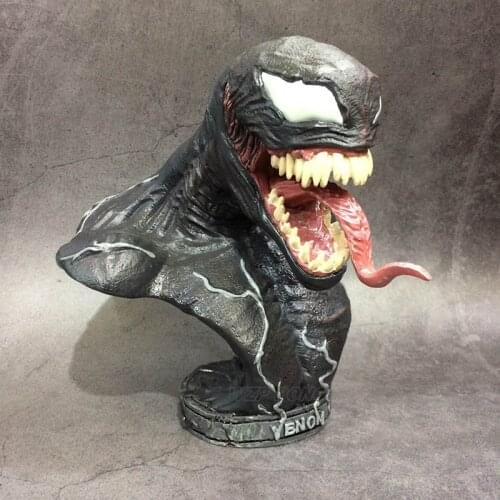 Hasbro Avengers Super Hero Venom Model Bust Resin Action Figure Desk Decoration Statue Toy Birthday Gift 18cm