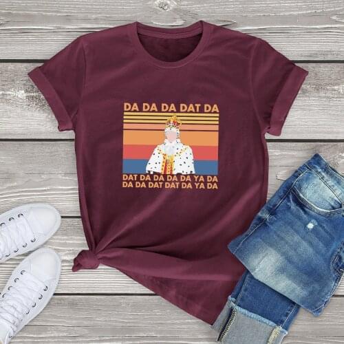 FLC king George hamilton Unisex T Shirt Cotton Graphic T-Shirt Women Chorus Da Dat Short-Sleeve Tees Women Clothes Tops Summer