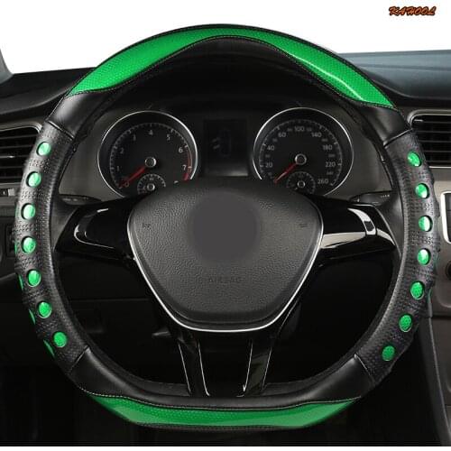 KAHOOL Microfiber Leather Car Steering Wheel Cover For Fiat 500 500X Ducato Grande Punto Tipo Panda Freemont Bravo Stilo