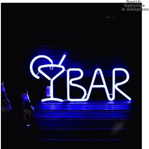 Neon Signs 10kv BAR Neon Sign Light for Bar KTV Snack Shop Decor Juice Letter Neon Lamp Tube Christmas Wall Decor Beer Bar Sign