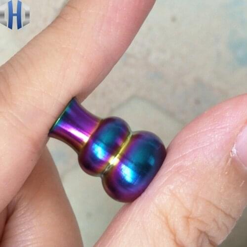 Titanium alloy TC4 EDC Knife Beads Small Gourd Knife Hanging Ornaments Pendant Umbrella Knife Lanyard Cord Outdoor Beads