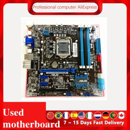 For ASUS P8H77-M PRO/CM6870 CG8270 Computer Motherboard LGA 1155 DDR3 For Intel H77 P8H77 Desktop Mainboard Used