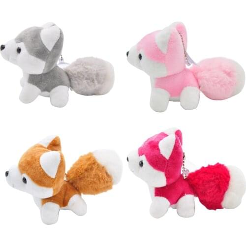 Husky Dog Plush Toys Soft Stuffed Dolls Small Keychains Bag Pendant Plush Toys Gift