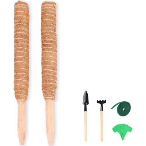 Moss Pole Plant Stakes Supports for Potted Plants - 2Pcs 16 Inches Moss Stick for Climbing Plant Coco Coir Poles